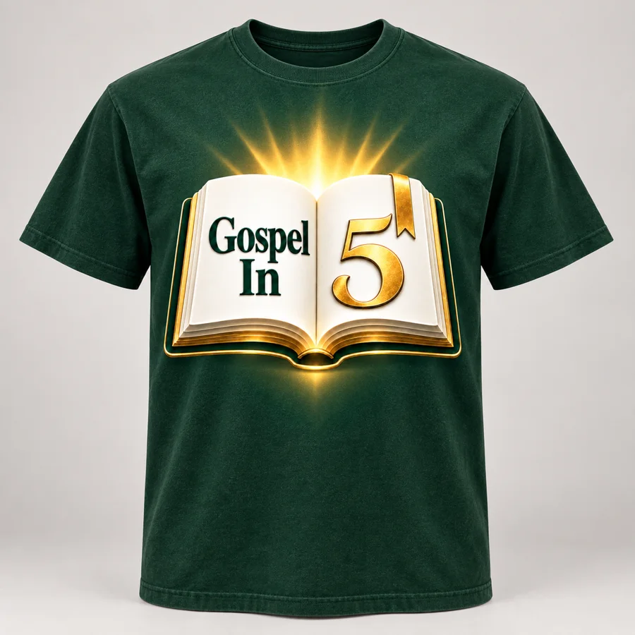 Gospel In 5 Glowing Bible T-Shirt